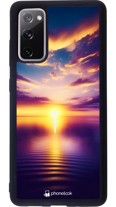 Samsung Galaxy S20 FE 5G Case Hülle - Silikon schwarz Sonnenuntergang gelb violett