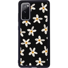 Samsung Galaxy S20 FE 5G Case Hülle - Silikon schwarz Easter 2024 white on black flower