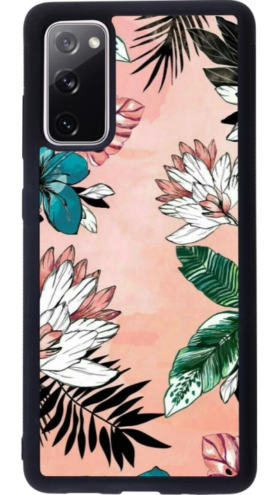 Samsung Galaxy S20 FE 5G Case Hülle - Silikon schwarz Flowers Artprint