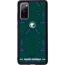 Coque Samsung Galaxy S20 FE 5G - Silicone rigide noir Maillot de football Arabie saoudite 2026 personnalisable