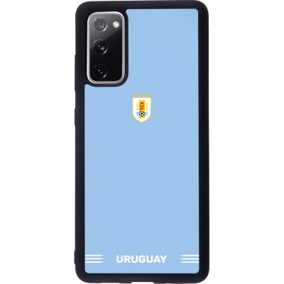 Coque Samsung Galaxy S20 FE 5G - Silicone rigide noir Maillot de football Uruguay 2026 personnalisable
