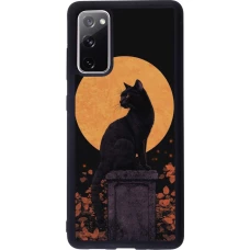 Samsung Galaxy S20 FE 5G Case Hülle - Silikon schwarz Halloween 2026 Cat Art Nouveau