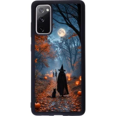 Samsung Galaxy S20 FE 5G Case Hülle - Silikon schwarz Halloween 2026 Witch with a cat