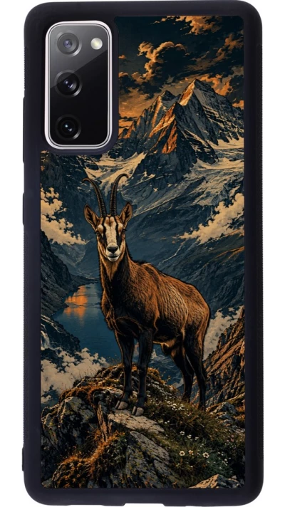 Coque Samsung Galaxy S20 FE 5G - Silicone rigide noir Linocut Chamois