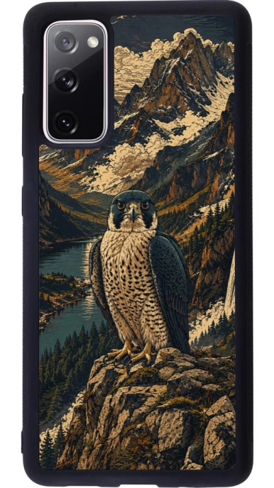 Coque Samsung Galaxy S20 FE 5G - Silicone rigide noir Linocut Faucun pèlerin