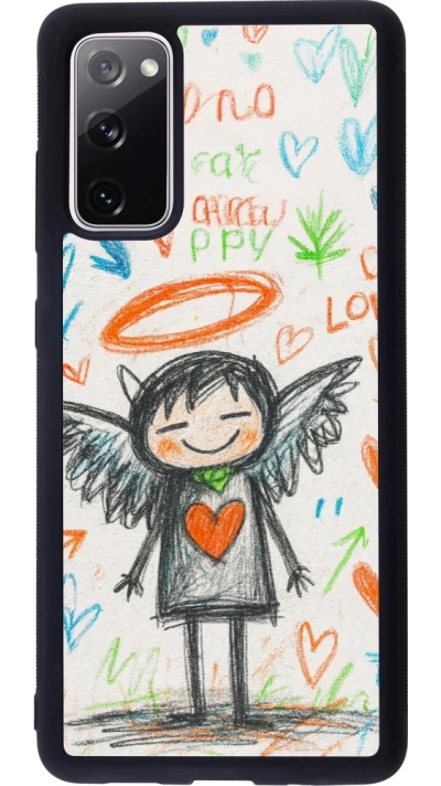 Samsung Galaxy S20 FE 5G Case Hülle - Silikon schwarz Little Angel Sketch Love