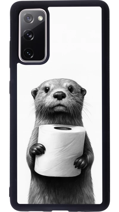 Samsung Galaxy S20 FE 5G Case Hülle - Silikon schwarz Otter Toilettenpapier