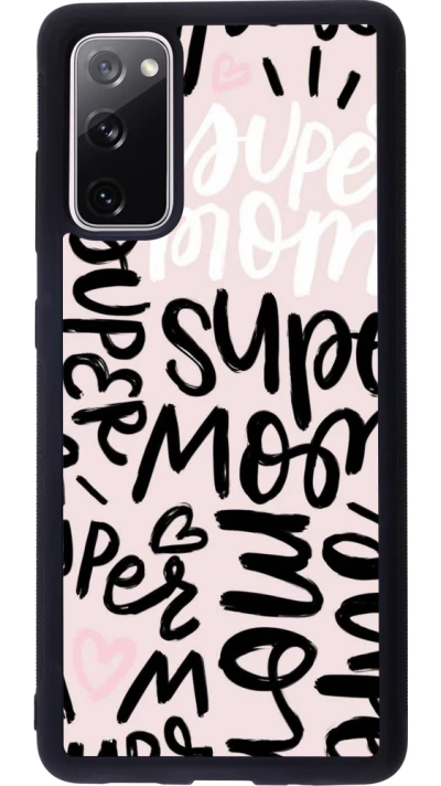 Samsung Galaxy S20 FE 5G Case Hülle - Silikon schwarz Mom 2024 Super mom
