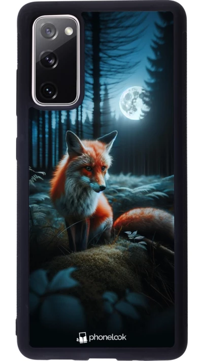 Samsung Galaxy S20 FE 5G Case Hülle - Silikon schwarz Fuchs Mond Wald