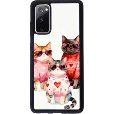 Samsung Galaxy S20 FE 5G Case Hülle - Silikon schwarz Saint Valentines Day 26 Cat Love
