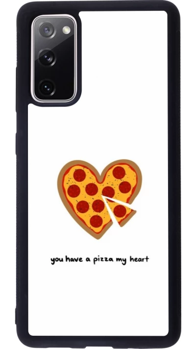 Coque Samsung Galaxy S20 FE 5G - Silicone rigide noir Saint Valentines Day 26 You have my pizza heart