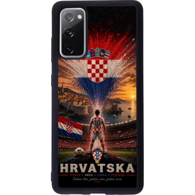 Samsung Galaxy S20 FE 5G Case Hülle - Silikon schwarz Fussball Kroatien splash 2026