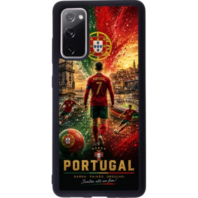Samsung Galaxy S20 FE 5G Case Hülle - Silikon schwarz Fussball Portugal splash 2026