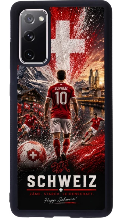 Samsung Galaxy S20 FE 5G Case Hülle - Silikon schwarz Fussball Schweiz splash 2026