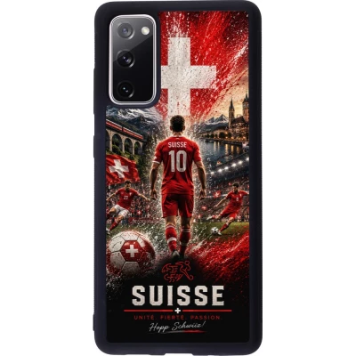 Samsung Galaxy S20 FE 5G Case Hülle - Silikon schwarz Fussball Suisse splash 2026