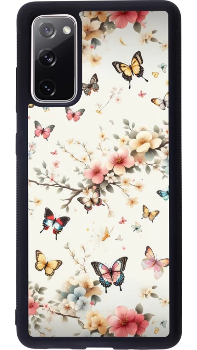 Samsung Galaxy S20 FE 5G Case Hülle - Silikon schwarz Frühling 25 Leichte Schmetterlinge