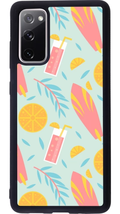Samsung Galaxy S20 FE 5G Case Hülle - Silikon schwarz Summer 2025 Pattern citron