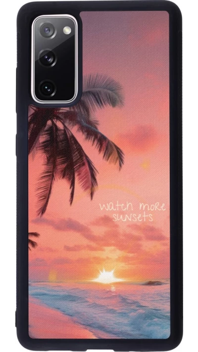 Coque Samsung Galaxy S20 FE 5G - Silicone rigide noir Watch more sunsets Summer 2026