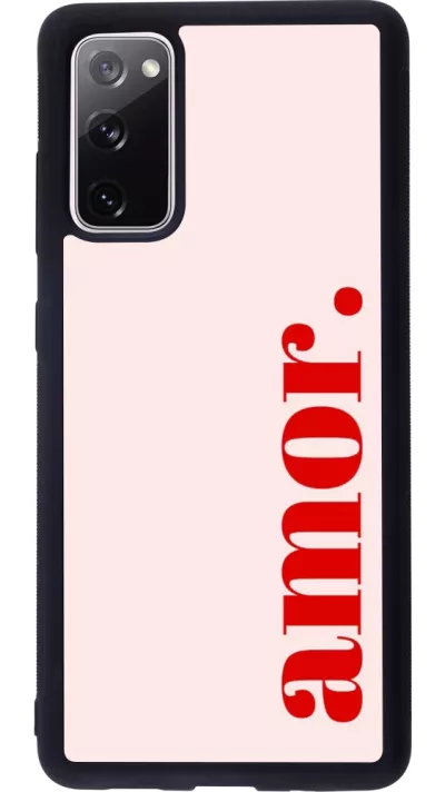 Coque Samsung Galaxy S20 FE 5G - Silicone rigide noir Valentine 2024 amor