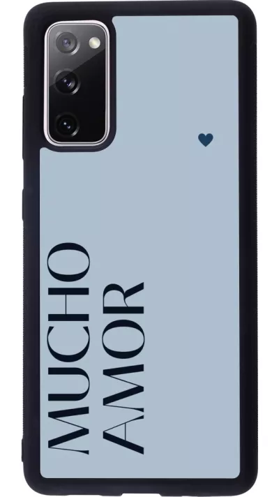 Coque Samsung Galaxy S20 FE 5G - Silicone rigide noir Valentine 2024 mucho amor azul