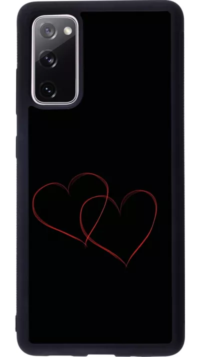 Coque Samsung Galaxy S20 FE 5G - Silicone rigide noir Valentine 2023 attached heart