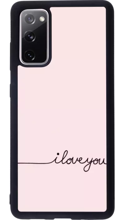 Coque Samsung Galaxy S20 FE 5G - Silicone rigide noir Valentine 2023 i love you writing