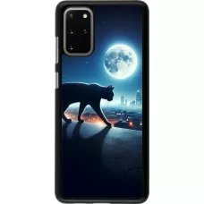 Samsung Galaxy S20+ Case Hülle - Schwarze Katze unter dem Vollmond