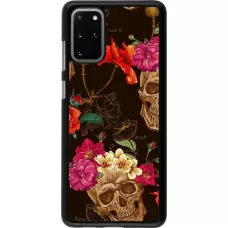 Coque Samsung Galaxy S20+ - Skulls and flowers