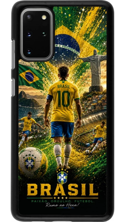 Samsung Galaxy S20+ Case Hülle - Fussball Brasilien splash 2026