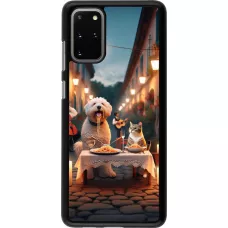 Coque Samsung Galaxy S20+ - Valentine 2024 Dog & Cat Candlelight