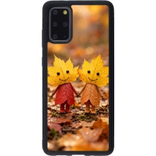 Samsung Galaxy S20+ Case Hülle - Silikon schwarz Autumn 26 Couple of leaves