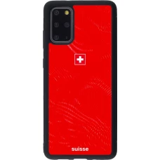 Coque Samsung Galaxy S20+ - Silicone rigide noir Maillot de football Suisse 2026 personnalisable