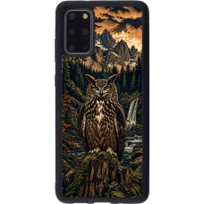 Samsung Galaxy S20+ Case Hülle - Silikon schwarz Linocut Uhu