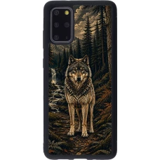 Samsung Galaxy S20+ Case Hülle - Silikon schwarz Linocut Wold