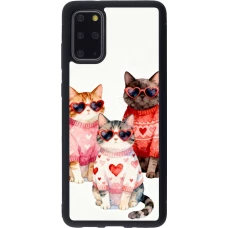 Coque Samsung Galaxy S20+ - Silicone rigide noir Saint Valentines Day 26 Cat Love