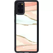 Coque Samsung Galaxy S20+ - Silicone rigide noir Shimmering Orange