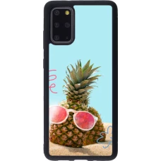Coque Samsung Galaxy S20+ - Silicone rigide noir Pineapple with glasses Summer 2026