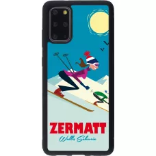 Coque Samsung Galaxy S20+ - Silicone rigide noir Zermatt Ski Downhill