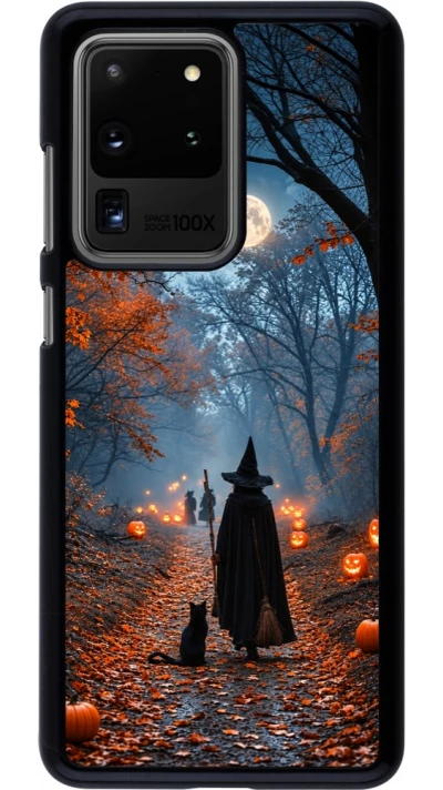 Coque Samsung Galaxy S20 Ultra - Halloween 2026 Witch with a cat