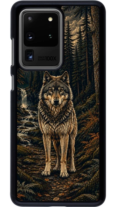 Coque Samsung Galaxy S20 Ultra - Linocut Loup
