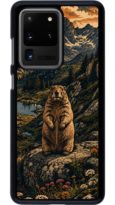 Coque Samsung Galaxy S20 Ultra - Linocut Marmotte