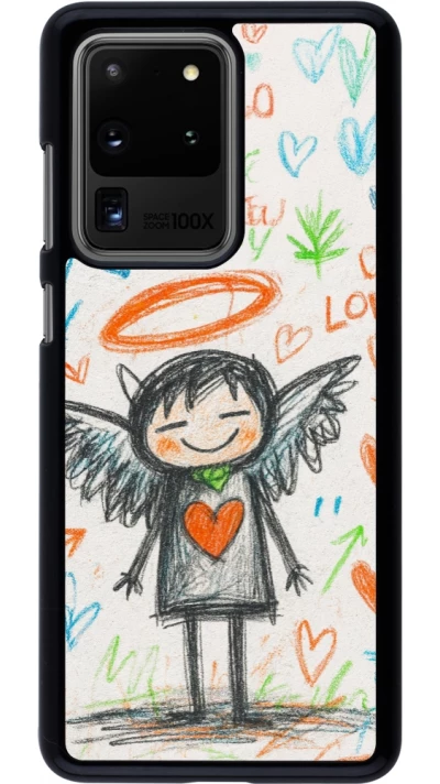 Samsung Galaxy S20 Ultra Case Hülle - Little Angel Sketch Love