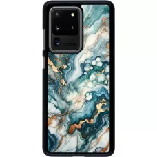 Samsung Galaxy S20 Ultra Case Hülle - Grüner Blauer Goldener Marmor