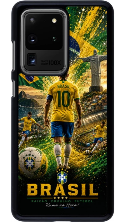 Samsung Galaxy S20 Ultra Case Hülle - Fussball Brasilien splash 2026
