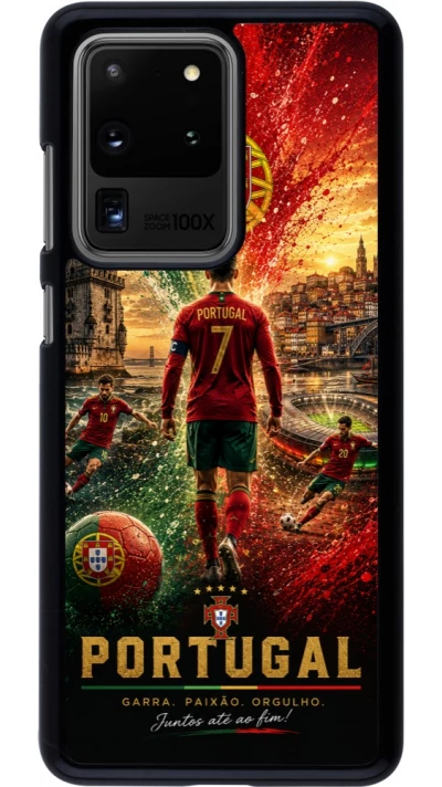 Samsung Galaxy S20 Ultra Case Hülle - Fussball Portugal splash 2026