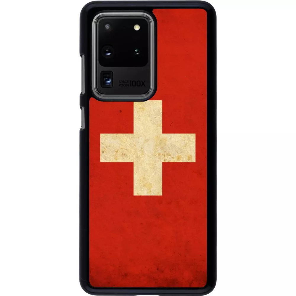 Hülle Samsung Galaxy S20 Ultra - Vintage Flag SWISS