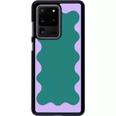 Coque Samsung Galaxy S20 Ultra - Wavy Rectangle Green Purple