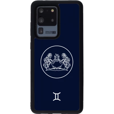 Coque Samsung Galaxy S20 Ultra - Silicone rigide noir Astrologie Gémeaux