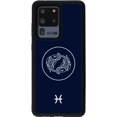 Samsung Galaxy S20 Ultra Case Hülle - Silikon schwarz Astrologie Fische