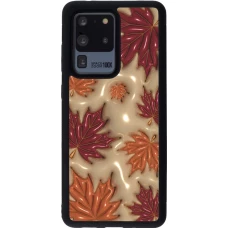 Coque Samsung Galaxy S20 Ultra - Silicone rigide noir Autumn 26 3D leaves